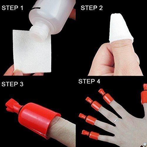 10pc Professional Plastic Acrylic Nail Art Soak Off Cap Clip Uv Gel Polish Remover Wrap Cleaner Clip Cap Tool (Purple)