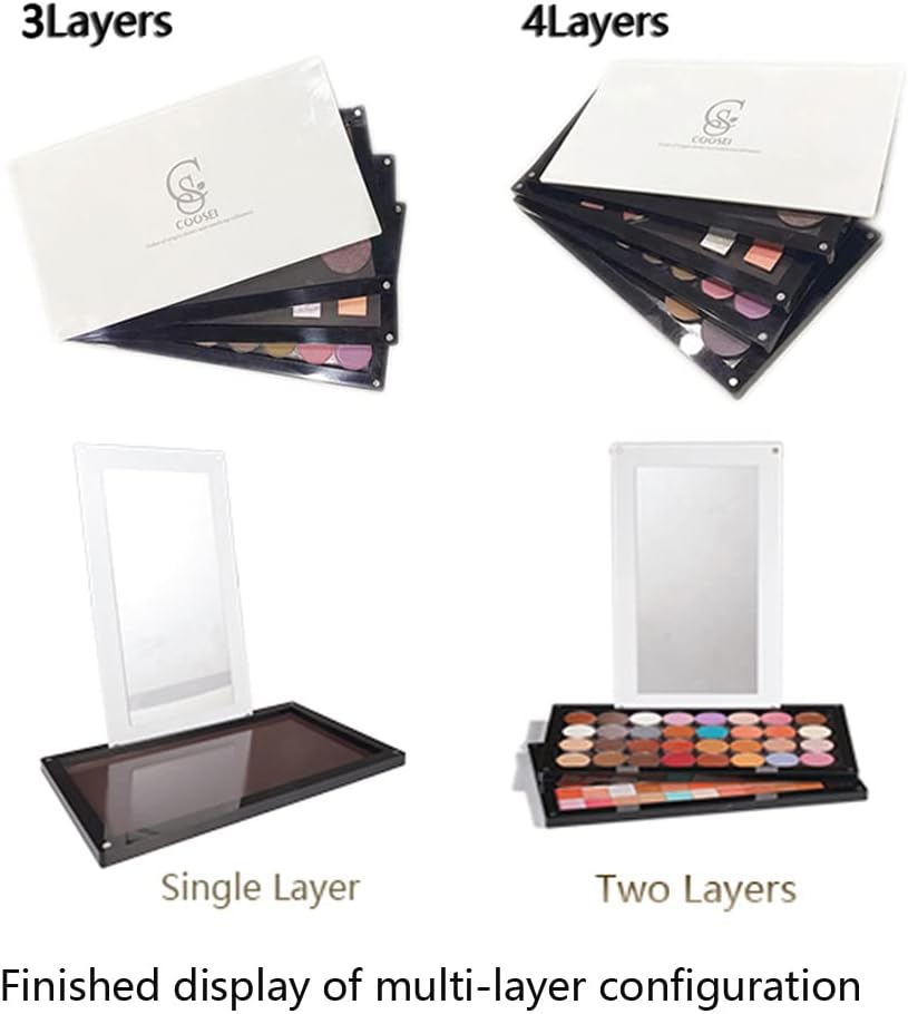 Acrylic Magnetic Makeup Palette Eyeshadow Palette Empty for ABL2 and dABL2 only Additional Stackable Layer for More Space (Stackable Single Layer) Unsuitable for ABL1