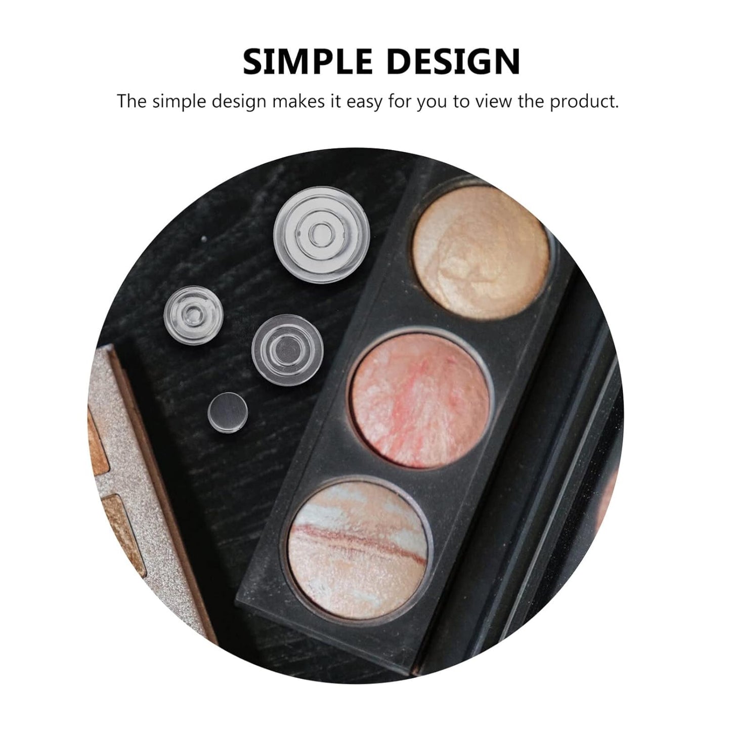 Lurrose 22pcs Empty Metal Pans Tin Palette Eyeshadow Pans Watercolor Palette Refillable Container Eyeshadow Blush Lipstick Organizer for Cosmetic Palettes