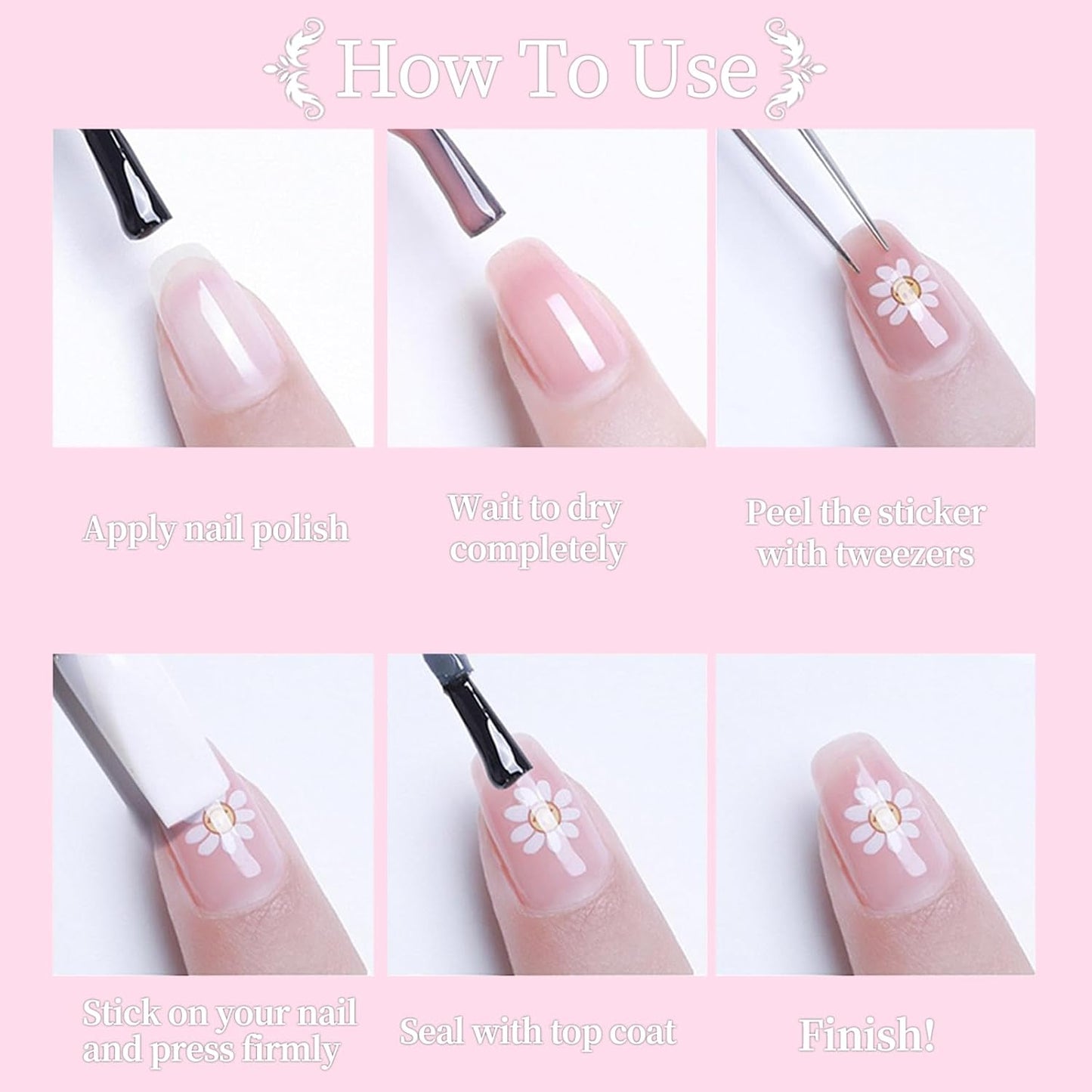 Fall Nail Art Stickers 3D Embossed Oil Painting Nail Stickers, Self-Adhesive Durable Nail Art Decals for Women Girls, Nail Wraps Decoration Manicure for DIY Acrylic Nail Accessories