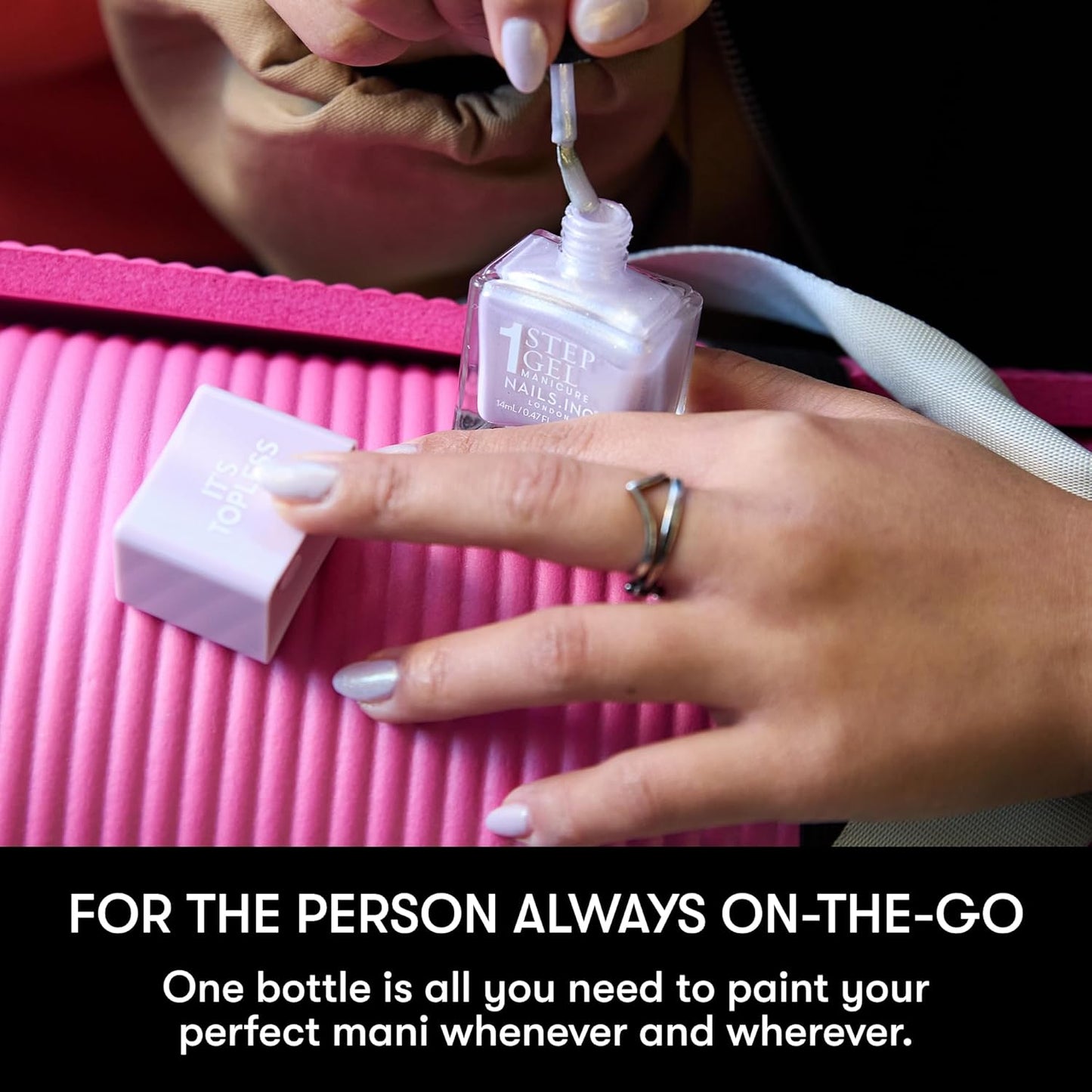 Nails Inc It's Topless Gel-Like Nail Polish, 4-in-1 Base Coat, Treatment, Color & Top Coat, Long Lasting, Strong, Chip Free Nails, Glossy Salon Quality Manicure, Air Dry Nail Polish, Shade Sydney