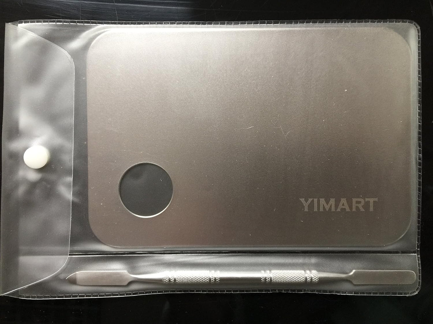 Yimart Stainless Steel Cosmetic Makeup Mixing Pallete with Spatula
