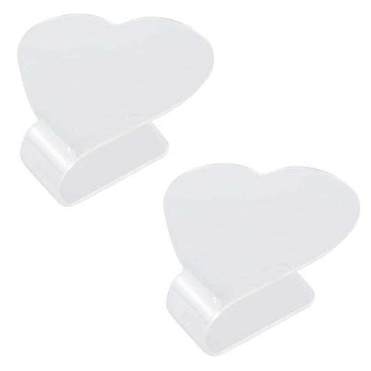 Acrylic Hand Makeup Mixing Palette Hand Held Heart-Shaped Palette for Cosmetic Foundation Eyeshadow Nail Art-2pcs
