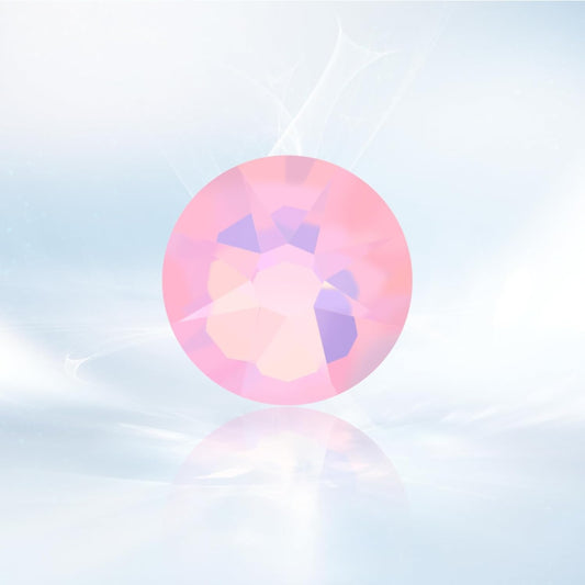 Novani Pink Opal Rhinestones 1440pcs Flat Back Round Rhinestone Style 2088 Sparkly Crystal Gemstones for Nail Art and Crafting SS16,3.8-4.0mm