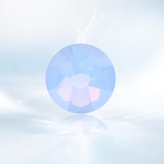 Novani Blue Opal Rhinestones 288pcs Flat Back Round Rhinestone Style 2088 Sparkly Crystal Gemstones for Nail Art and Crafting SS30,6.4-6.6mm