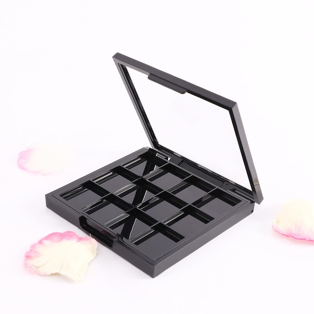 12 Grids Empty Eyeshadow Palette DIY Eyeshadow Makeup Palette Lipstick Container Empty Makeup Storage Box for Blush Lipstick