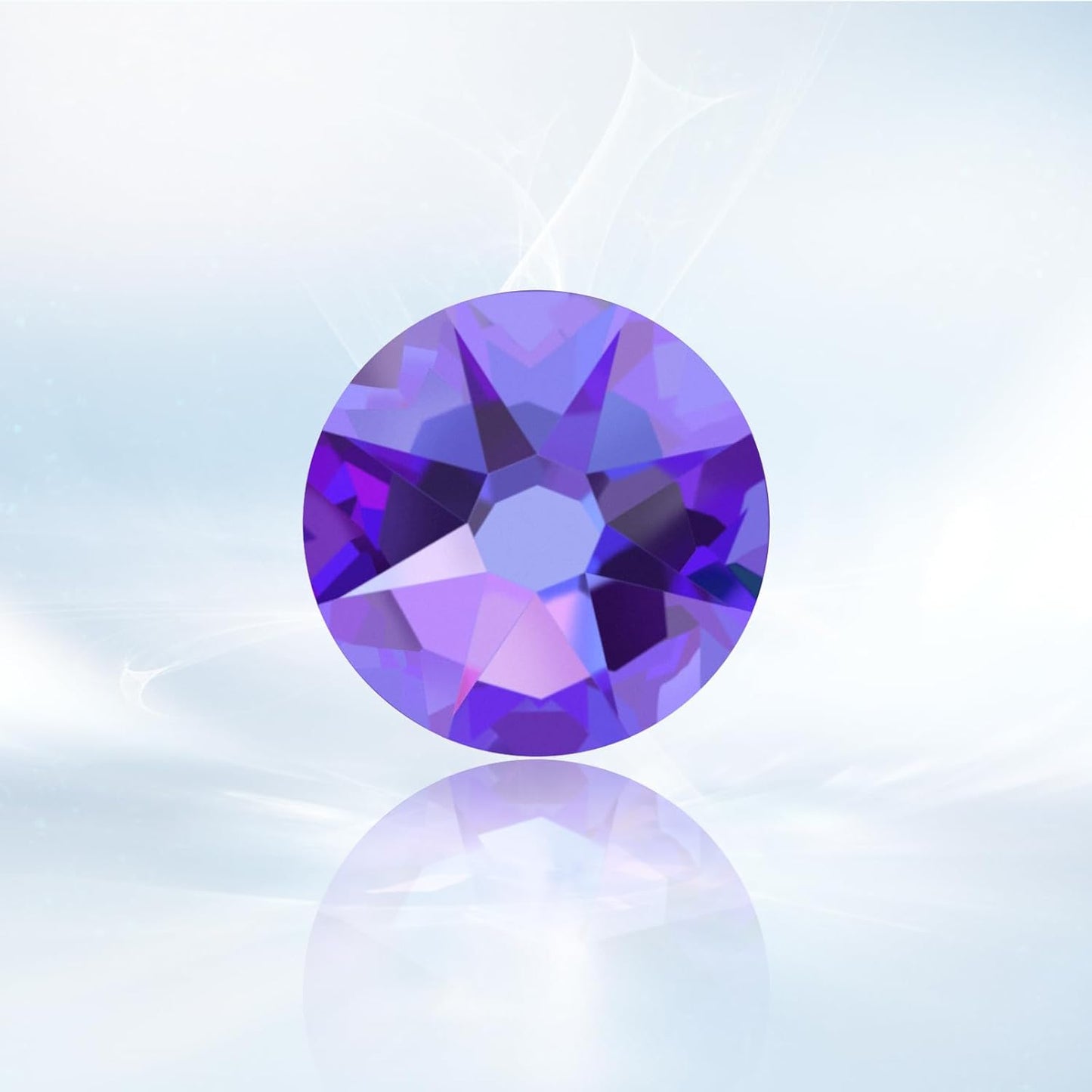 Novani Purple Velvet Rhinestones 288pcs Flat Back Round Rhinestone Style 2088 Sparkly Crystal Gemstones for Nail Art and Crafting SS30,6.4-6.6mm