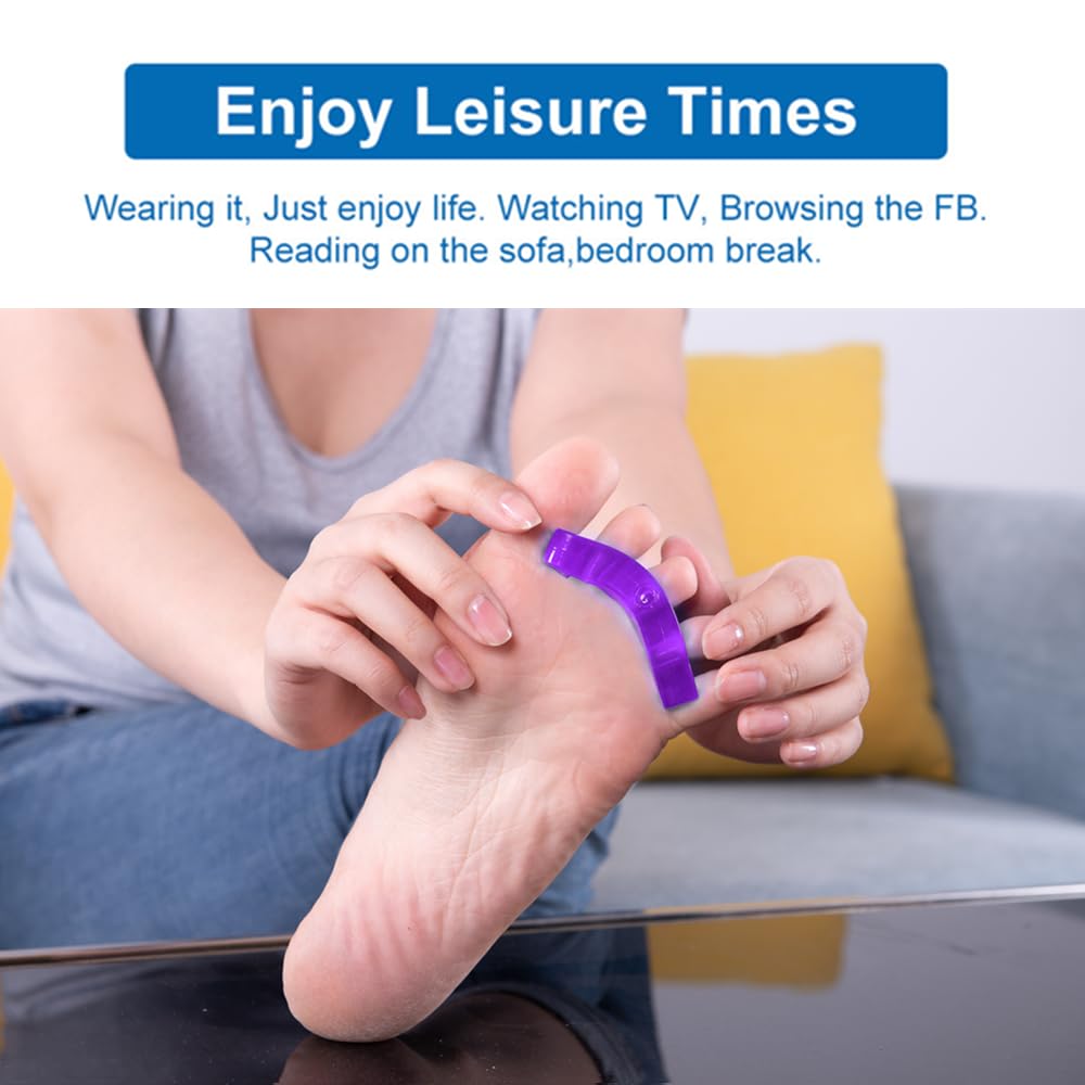 Toe Separators for Bunion & Nail Polish Application - Orthopedic Gel Material, Pedicure Toe Spacers for Toenail Separation, Washable & Reusable Soft Gel Pedicure Kit for Women