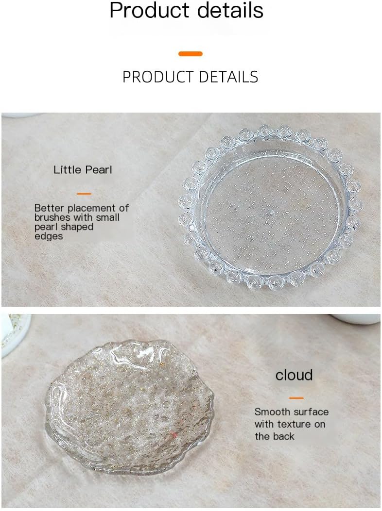 Nail Art Palette Nail Mixing Palette Polish Color Mixing Plate Pearl Edge Nail Holder Display Board Cloud Shape for Nail Art Nail Tip Holder Nail Art Display (Pearl-blue)