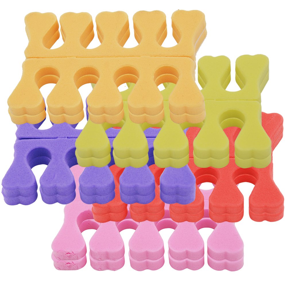 KADS 5pair/set Foam Nail Toe Separator 5 Colors Nail Art Tools