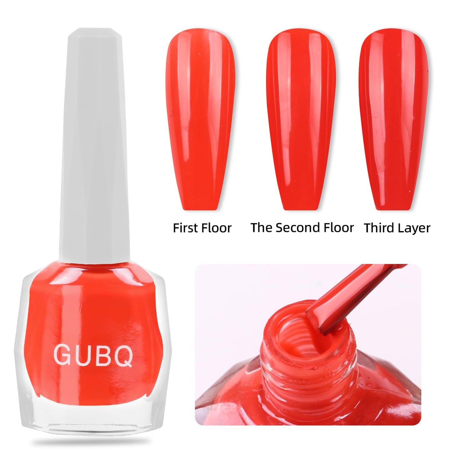 Major Dijit Quick Dry Polish 12ml/0.41fl oz Pumpkin Orange Regular Lacquer Fast Drying & Long Lasting Nail Art Effect for Salon