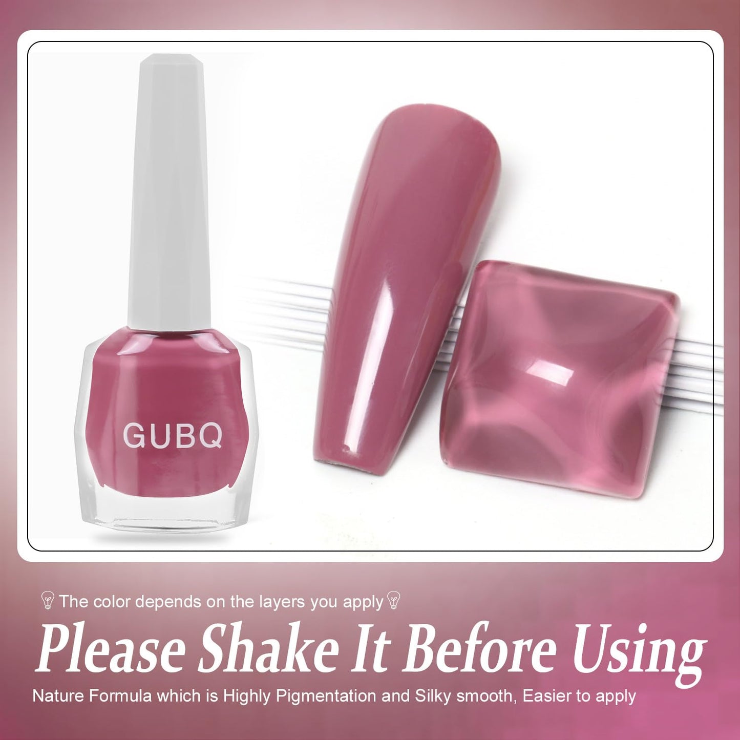 Major Dijit Quick Dry Nail Polish 12ml/0.41fl oz Dark Pink Regular Nail Lacquer Fast Drying & Long Lasting Nail Polish Nail Art Effect for Nail Salon