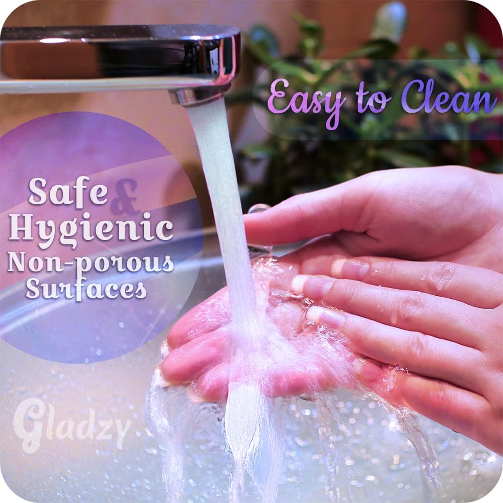 Genuine Czech Glass Nail File Set - Multi-Functional Shiner Buffer, Double Sided Different Grit Etched Surface, Manicure & Pedicure, Professional Nail Care Tool, EU Quality by GLADZY