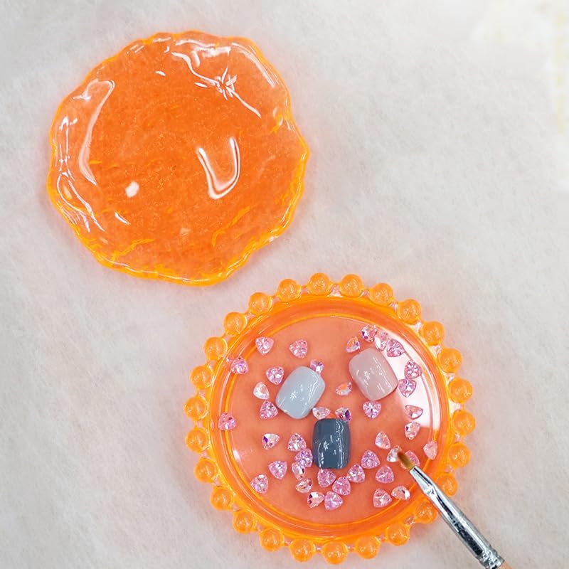 Nail Art Palette Nail Mixing Palette Polish Color Mixing Plate Pearl Edge Nail Holder Display Board Cloud Shape for Nail Art Nail Tip Holder Nail Art Display (Pearl-blue)