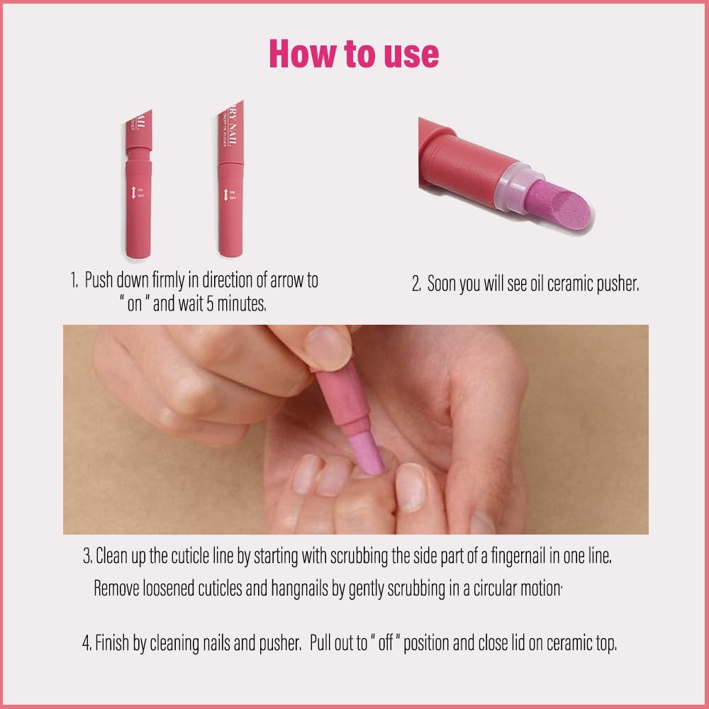 1PCS Ceramic Cuticle On/Off Oil Pusher Cuticle Pusher (Mint)