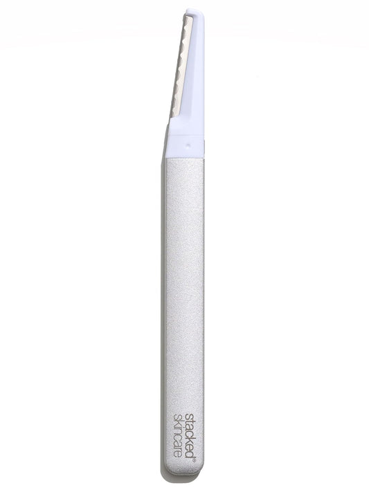 StackedSkincare Dermaplane Razor for Women Face - Professional Facial Razor, Non-electric Face Shaver for Women - Eyebrow Razor & Dermaplaning Tool for Face Exfoliation - Includes Handle & Blade