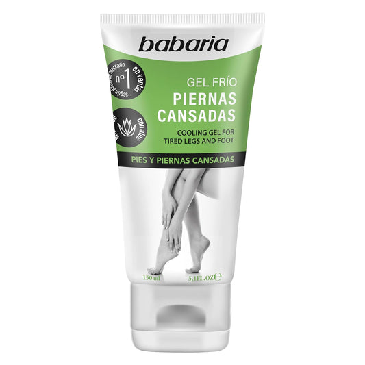 Babaria Cooling Gel for Legs and Feet - Calming and Softening Effect - Provides Regenerating and Soothing Properties - Infused with Castor Oil and Aloe Vera - Suitable for All Skin Types - 5.1 oz