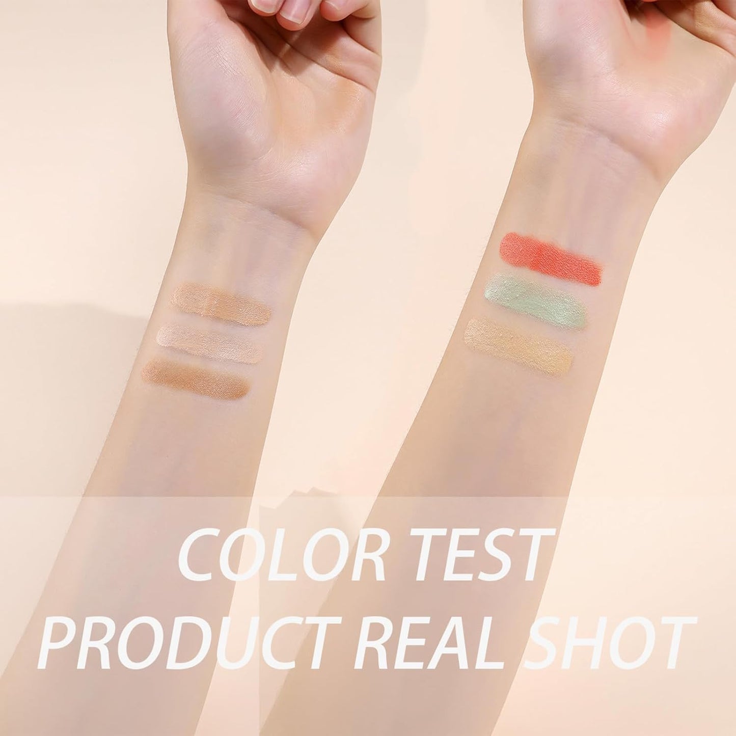 Foundation Concealer Palette + Color Corrector Palette, Light Color Combination Cosmetics Cream Highlighting Palette, Cover Dark Circles, Bruises, Age Spots, Blemish, Vegan & Cruelty Free