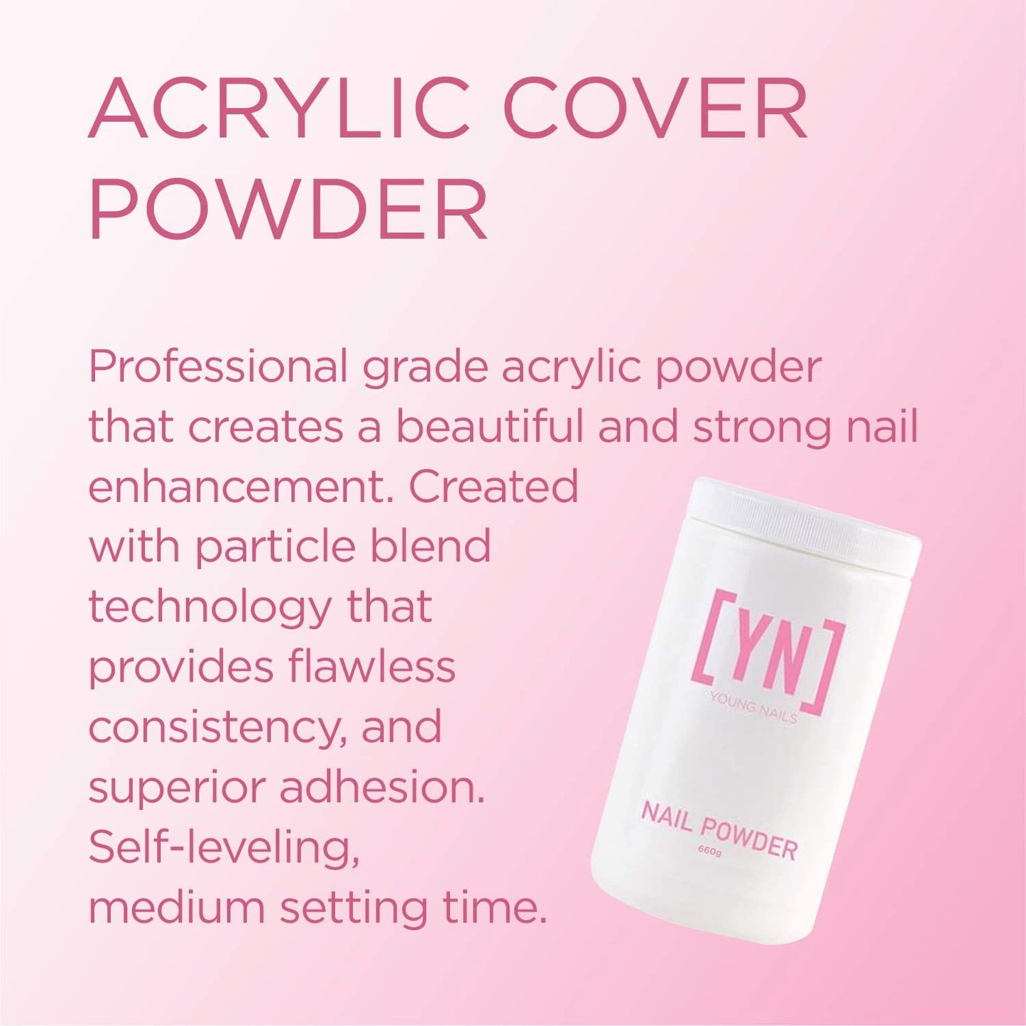 Young Nails Acrylic Cover Powder, Bare, 660 Gram