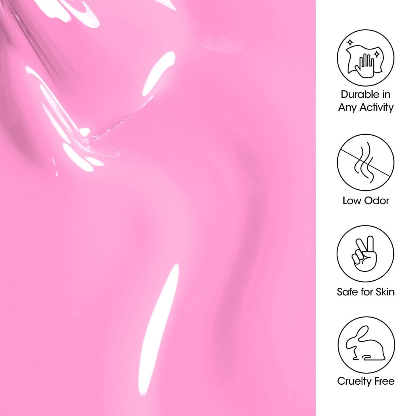 Gellen Pink Gel Nail Polish, 18ML 1Pc Pink Purple Gel Polish Soak off UV LED Nail Lamp Pink Nail Polish for Spring Summer Salon DIY Nail Art Manicure at Home Holiday Gift for Women, 0.61 Fl Oz