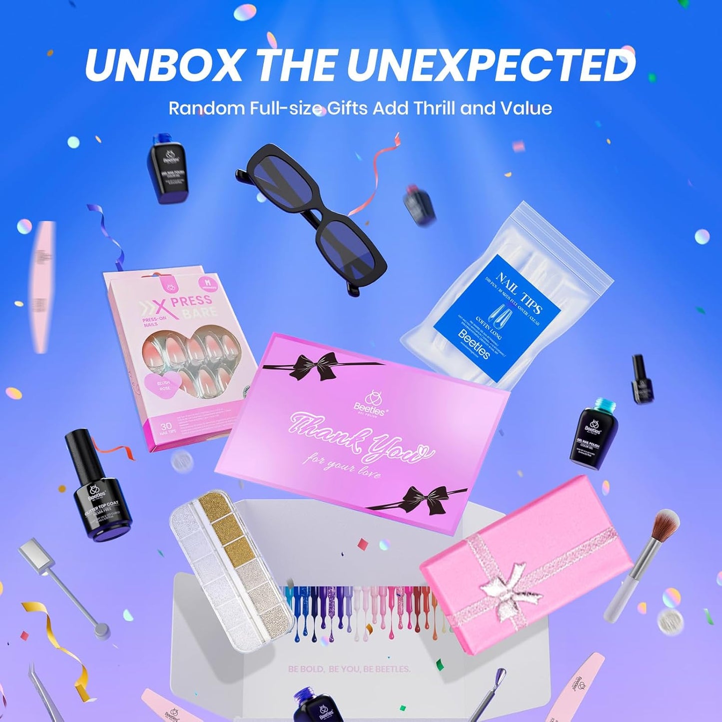 Beetles Jelly Gel Nail Polish Set - Gift Box Nude Sands Collection 75 PCS 20 Colors Jelly Nail Polish Kit Nude Pink Milky White Glitter Silver Cat Eye Base Glossy Matte Top Coat Gift for Women