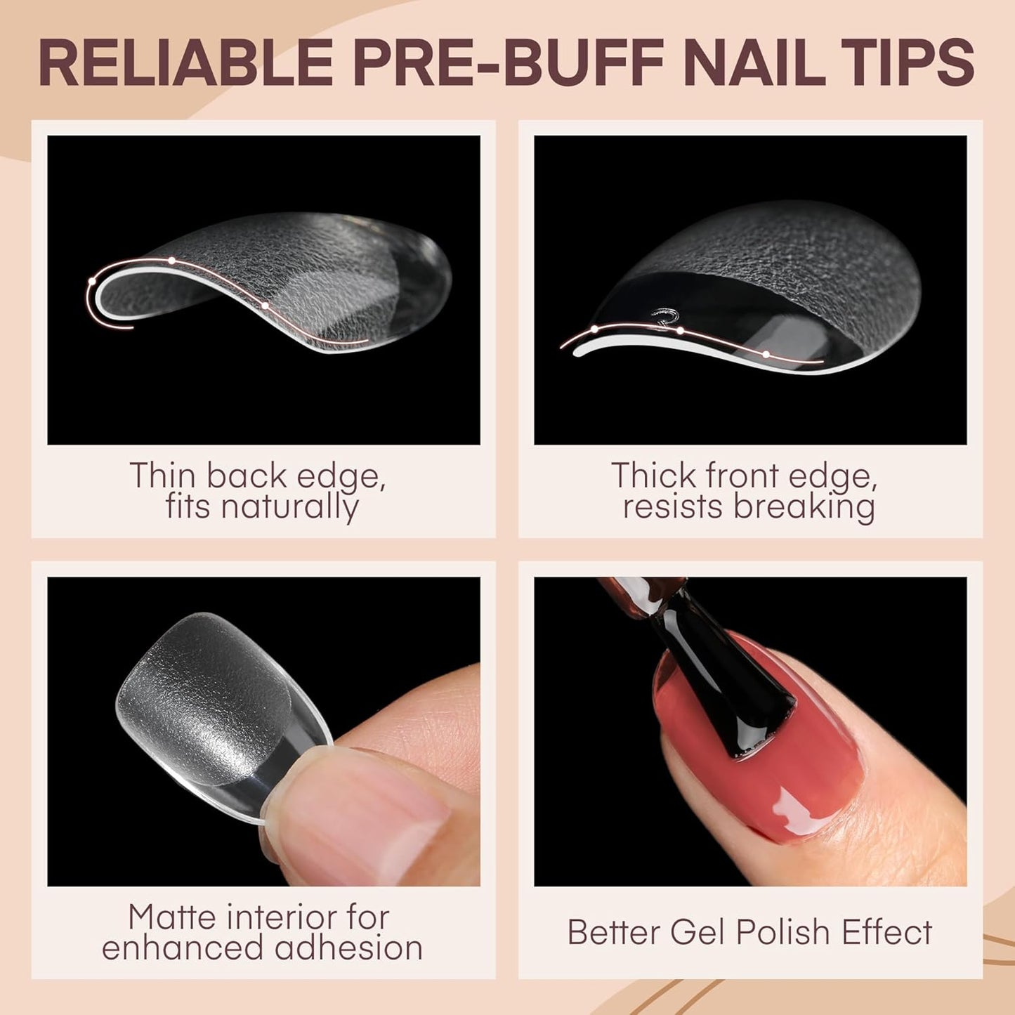 Short Oval Round Nail Tips: 360Pcs Soft Gel Pre-shaped Full Cover Half Matte Short Oval Gel Nail Tips Press on Fake Nails Acrylic for Nail Extension DIY Salon 12 Sizes