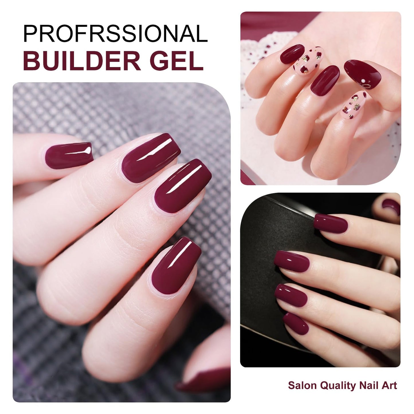 Major Dijit Quick Dry Nail Polish Wine Red Summer Nail Lacquer for Nail Art Regular Nail Polish 0.41 fl oz.