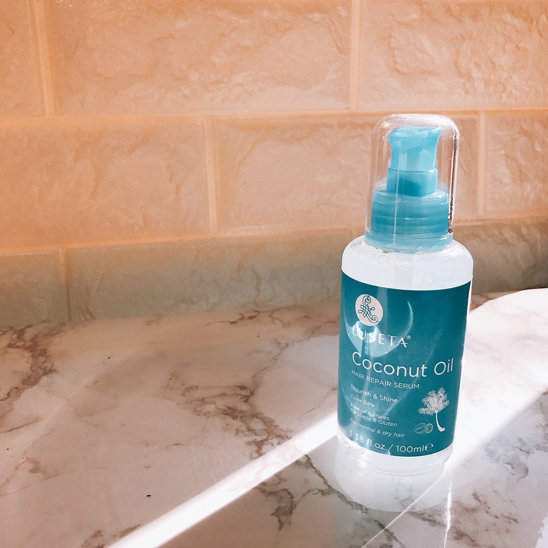 Luseta Hair Oil Hair Repair Serum Coconut Argan Marula Oil Sulfate Free Paraben Free (Coconut Oil)