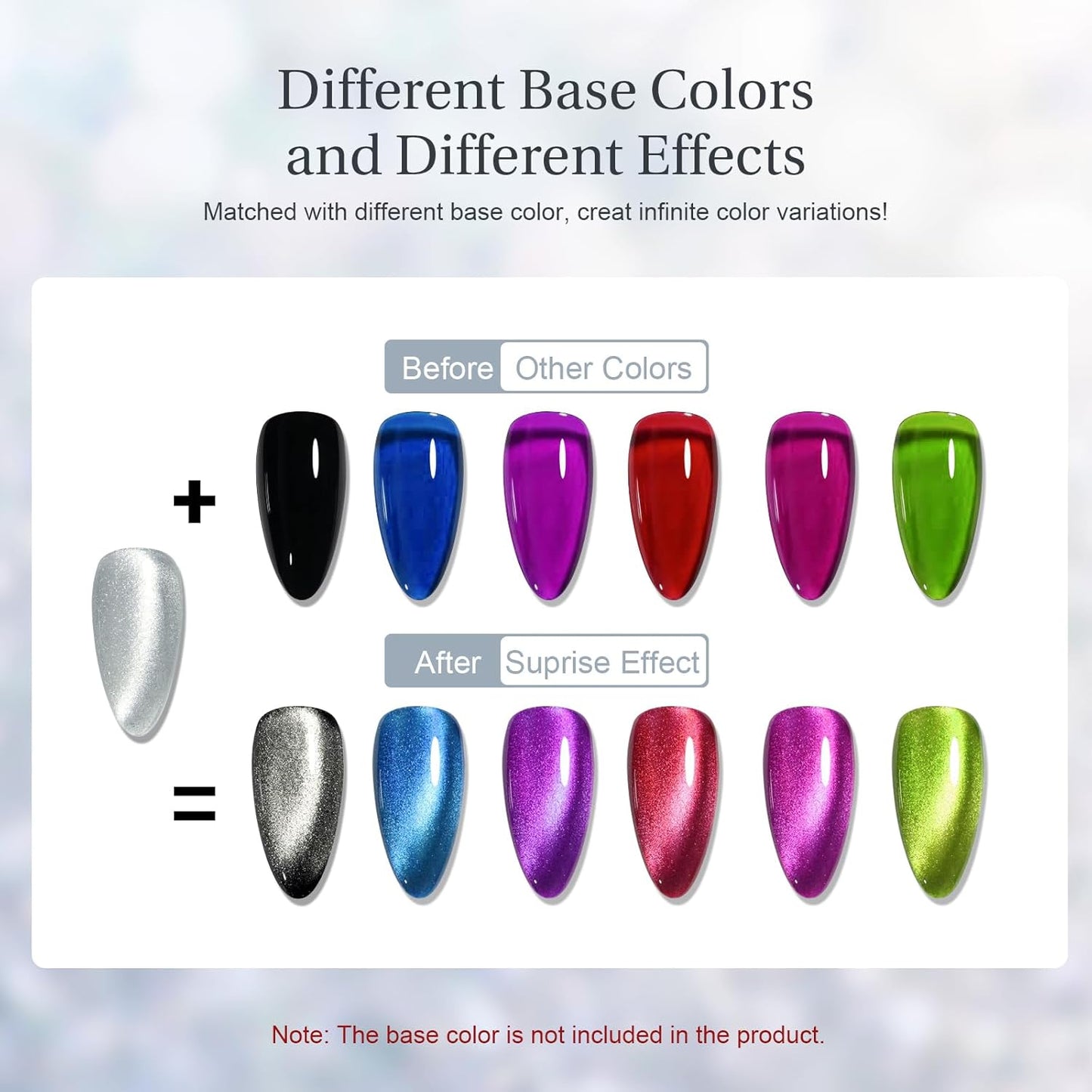 Cat Eye Gel Nail Polish with Magnet Stick, 15ml Glitter Holographic Nail Polish, Magnetic Effect Gel for Home DIY Manicure Gift, Brown Gold