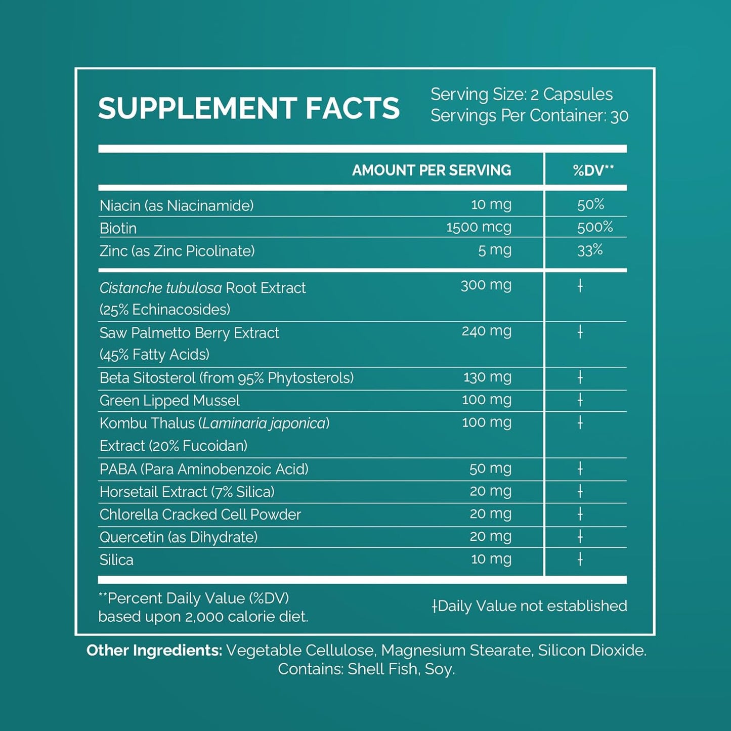 IVL - SeaNu Hair Vitamins Supplements - Hair Strength, Strand Thickness, Hair Growth - with Biotin, Vitamin B3, Zinc, Saw Palmetto Berry Extract, Green Lipped Mussel - (6 Pack)