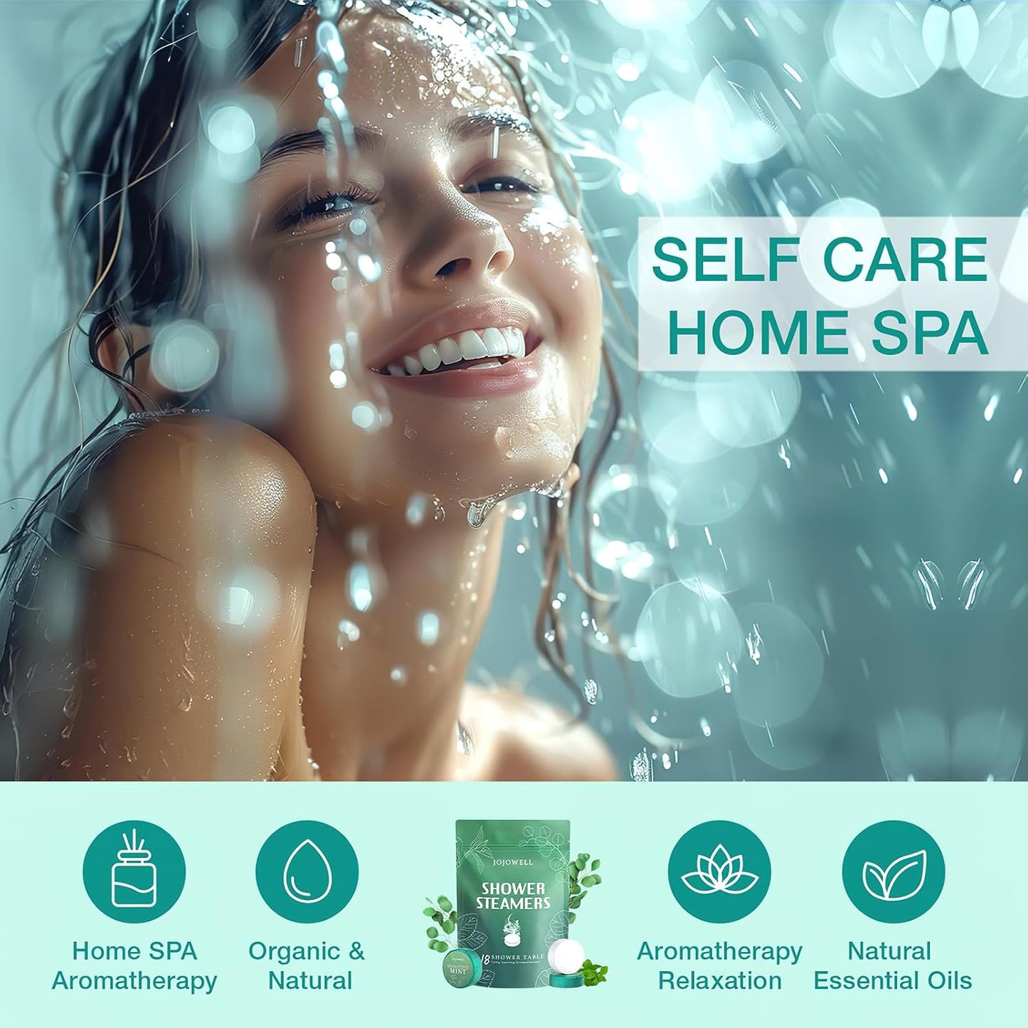 Shower Steamers Aromatherapy - 18 Pack Shower Bombs Birthday Christmas Gifts for Women Men, Eucalyptus for Shower with Essential Oils, Nasal Relief,Self Care Spa Gifts for Women - Eucalyptus & Mint