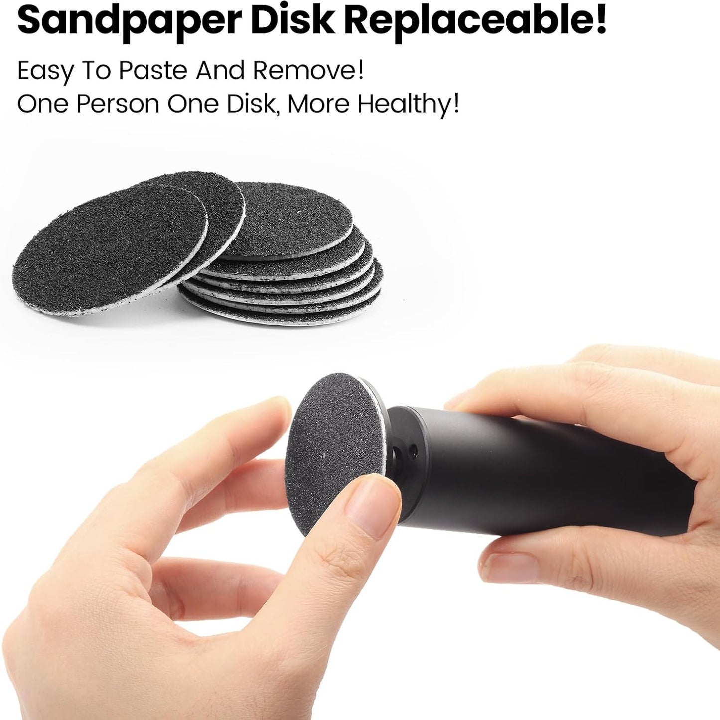 120pcs Replacement Sandpaper Refill Discs for Electric Foot File Callus Remover Tool for Men Women Dead Cracked Hard Skin (60 Grit+80 Grit)