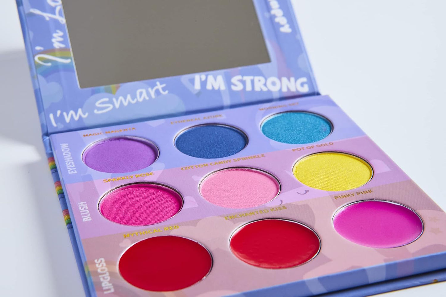 Unicorn All in One Makeup Palette With 9 Colors: 3 Eyeshadows 3 Shimmer Blush And 3 Lip-Gloss - "Amazon Exclusive" Natural Non Toxic kids girls teen pre-teen