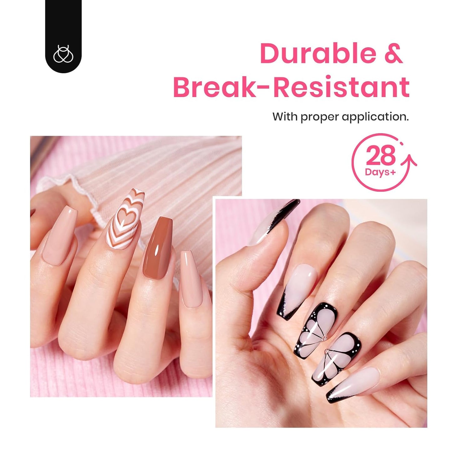 Beetles Gel Nail Tips Easy Nail Extension Pre-shaped Medium Coffin Nail Tips 12 Sizes 288Pcs Gelly Tips Clear Press on Nail Tips Full Cover False Nails Gifts for Girls Women