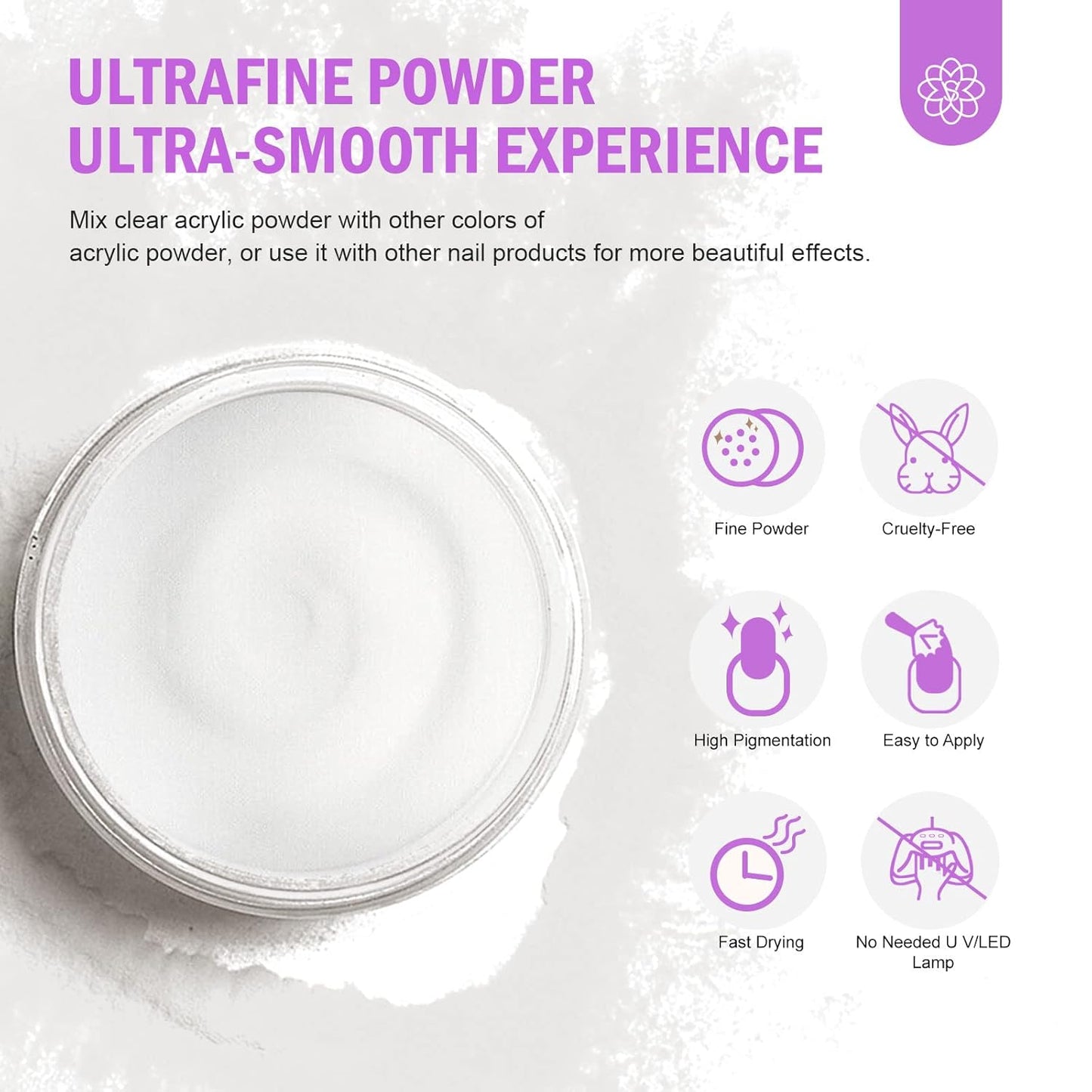 SAVILAND Acrylic Nail Starter Kit: 4oz Clear Acrylic Powder and 5oz Liquid Monomer Set with 100 Nail Forms Brushes for Manicure Extension 3D Carving Nail Set Kit for Beginners with Everything Home DIY