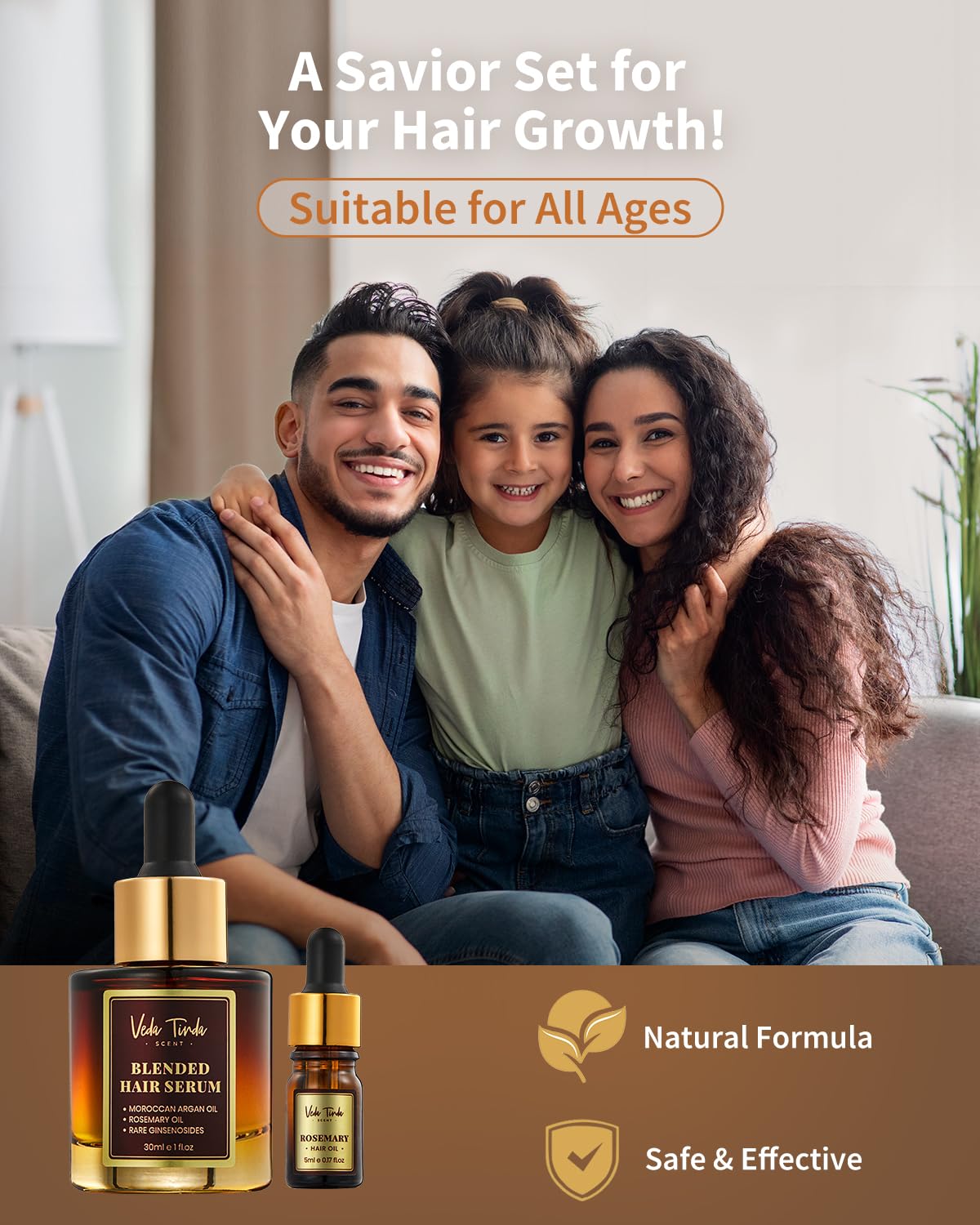 Hair Serum Applicator & Rosemary Oil & Moroccan Argan Oil, Scalp Massager for Hair Growth, Scalp Care Essential Oil Set for Men and Women