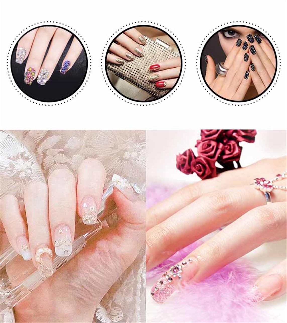 4500 Pcs SS12 3mm AB Flatback Rhinestones for Nails Art Crafts Glitter Round Shine Gems Crystals DIY Clothes Shoes （Light Blue AB）