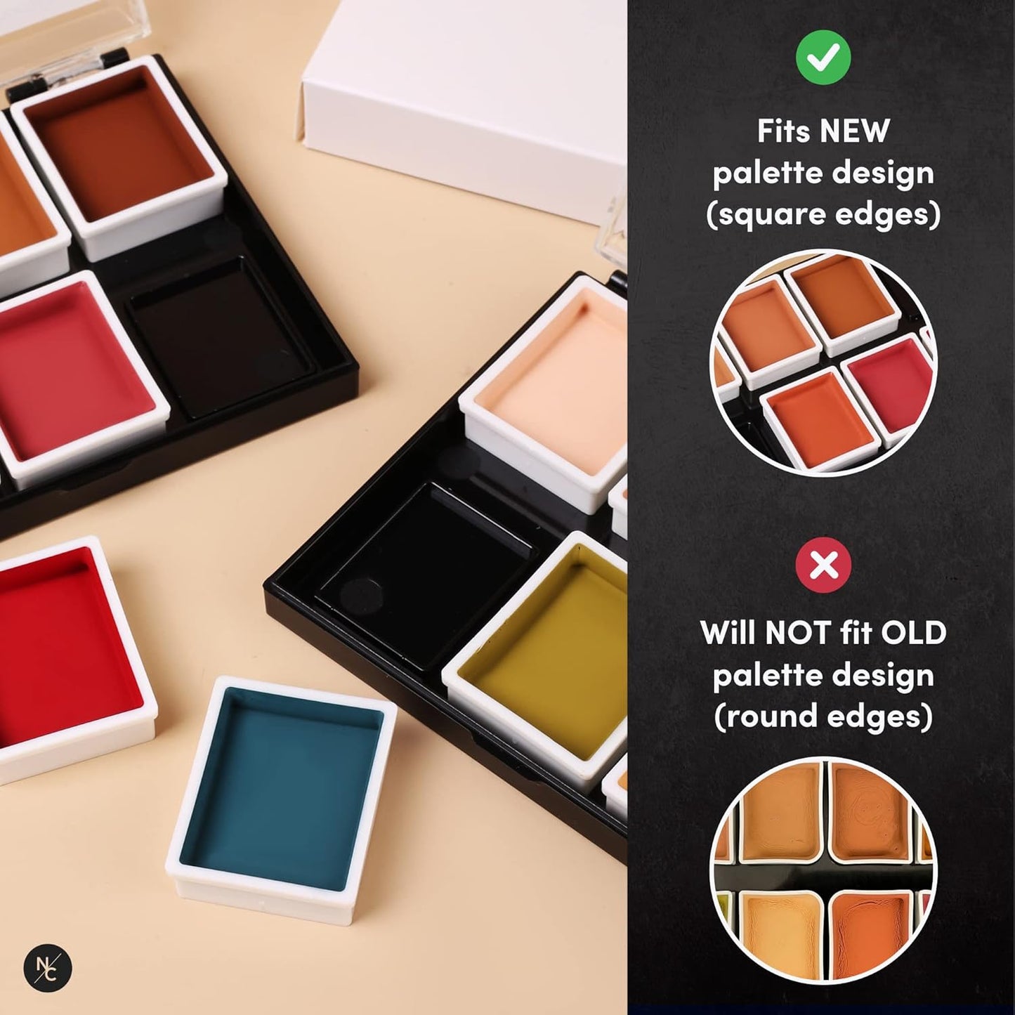 Alcohol Palette Refill Pans - Skin Tones - Hazelnut