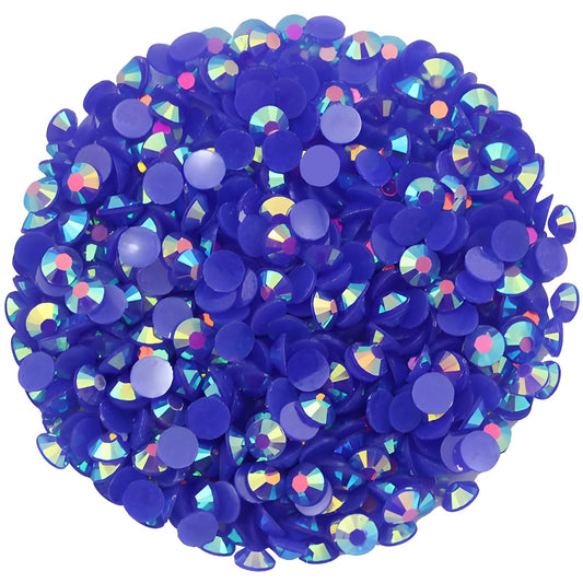2250 Pcs SS16 4mm AB Flatback Rhinestones for Nails Art Crafts Glitter Round Shine Gems Crystals DIY Clothes Shoes （Sapphire AB）