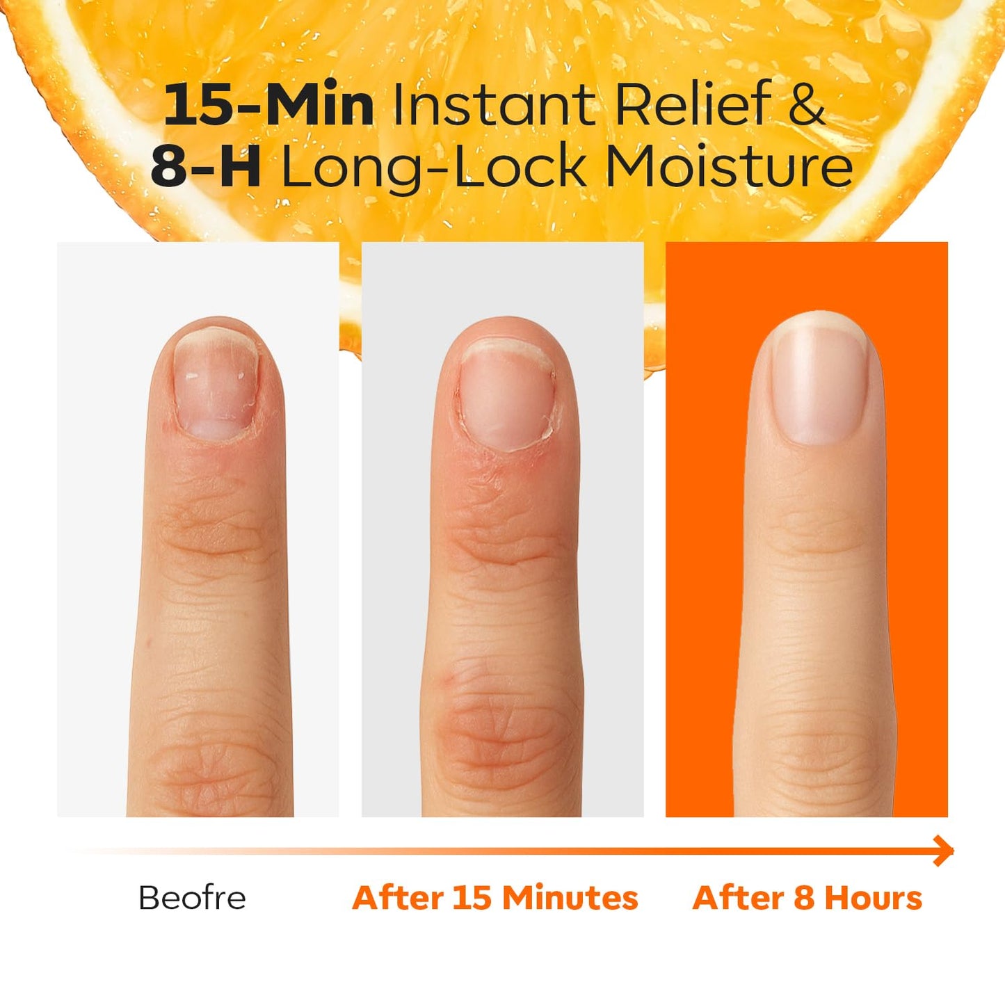 modelones Cuticle Oil Pen Orange Nail Oil for Growth and Strength Nail Growth Oil Cuticle Softener Quick Dry Nail Care Moisturize and Strengthen Damaged Nails 10ml 0.34Fl Oz