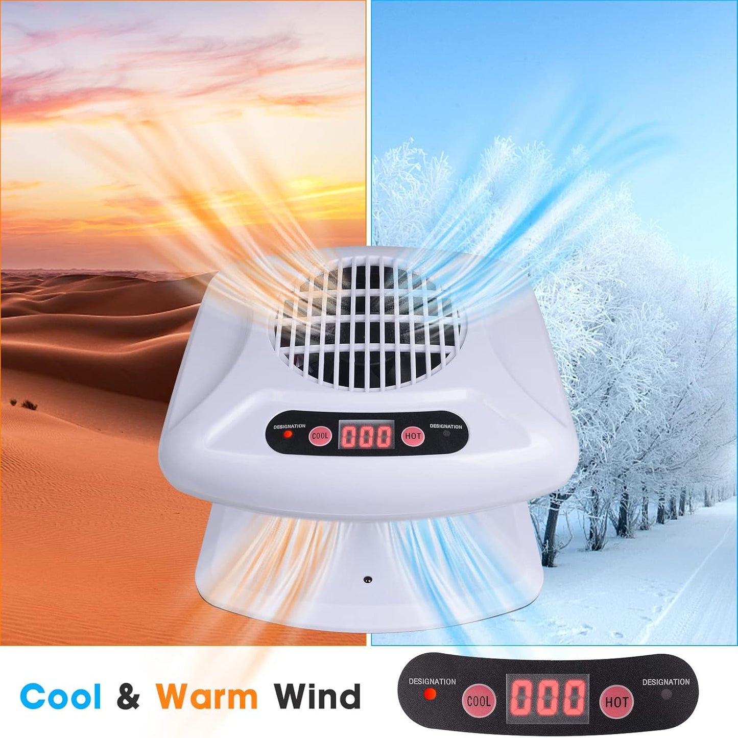 Gegong Air Nail Dryer with Automatic Sensor, 300W Timing Fan Blow for Both Hands and Feet, Warm & Cool Wind Blower Regular Polish, Home Salon Use No Harmful (Light Blue)