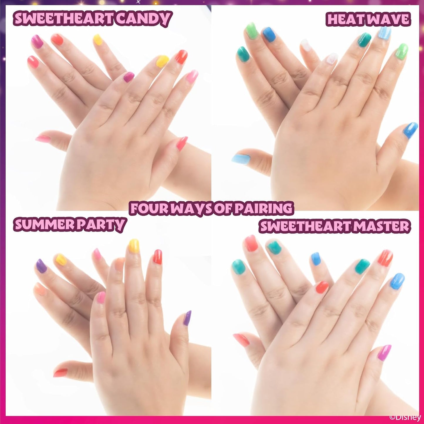 Townley Girl Disney Princess Castlebox Non-Toxic Peel-Off Water-Based Natural Safe Quick Dry Nail Polish | Gift Kit Set for Kids Girls, First Princess | Opaque Colors, Ages 3+ (18 Pcs)