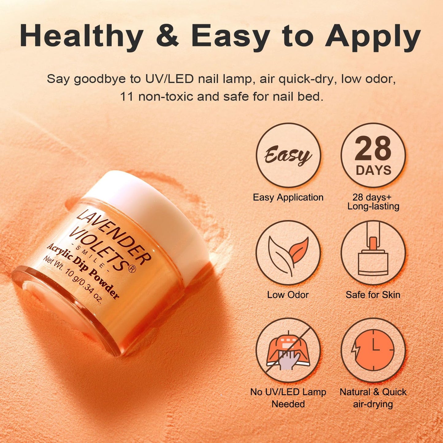 LAVENDER VIOLETS 22Pcs Dip Powder Nail Kit Starter - 16 Colors Halloween Glitter Powder Dipping Liquid Set with Base & Top Coat Activator for Dips Manicure M9601