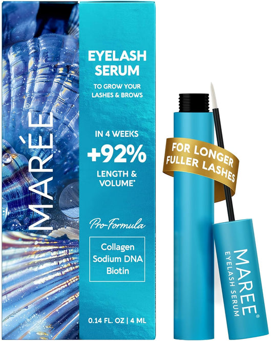 MAREE Eyelash Serum To Grow Lashes & Brows - Eye Lash Serum for Eyelash Growth Without Prostaglandin - Rapid Enhancing Lash Growth Eyebrow Boost Oil - Sérum De Pestañas Suero Para Pestañas Crecimiento