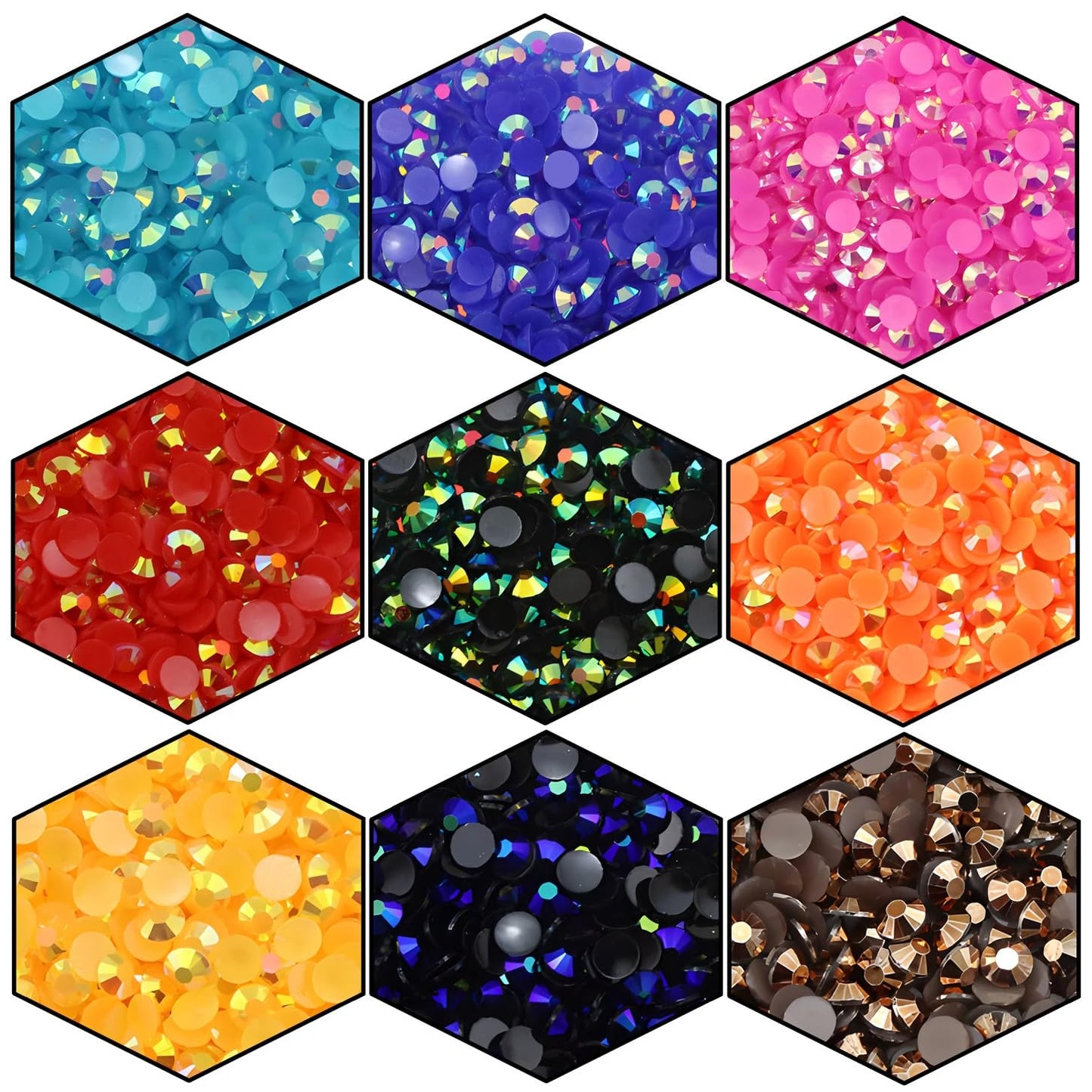 720 Pcs SS30 6mm Flatback Rhinestones for Nails Art Crafts Glitter Round Shine Gems AB Crystals DIY Clothes Shoes （Red AB）