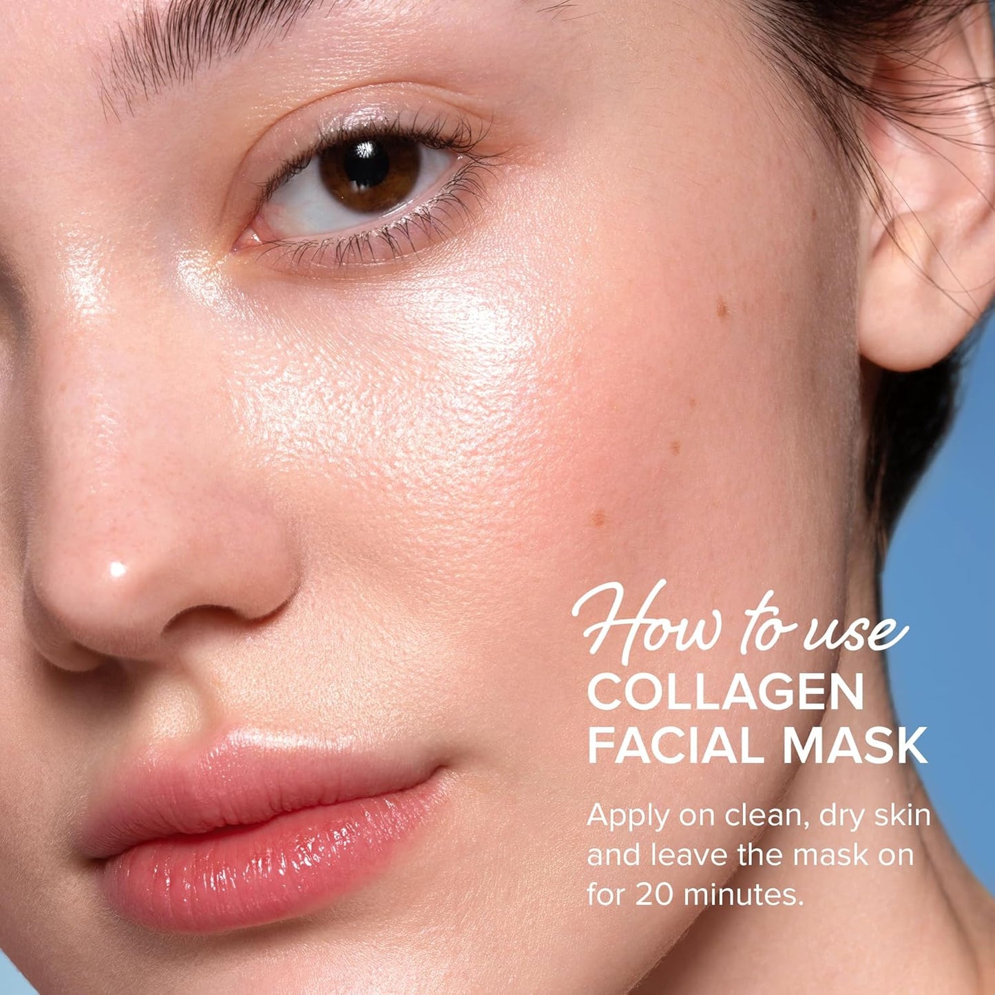 MAREE Collagen Facial Mask with Hyaluronic Acid 2 PACK - Hydrating Face Masks Skincare - Mascarillas Faciales For Women Skin Care - Multicolor, 12 Count