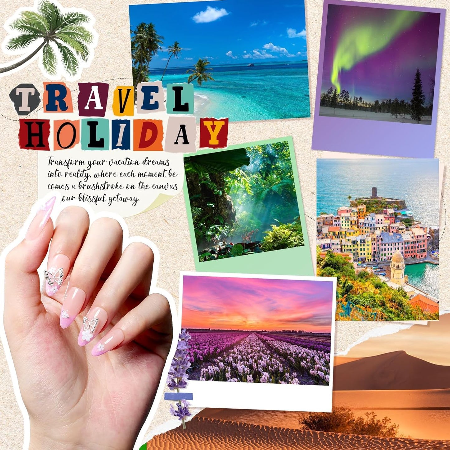 Beetles Gel Nail Polish Kit with U V Light 97Pcs Travel Holiday 45 Colors Gel Polish Set with Nail Stamp Nail Tips Base Top Coat All Season Gel Polish Starter Kit Gift for Women