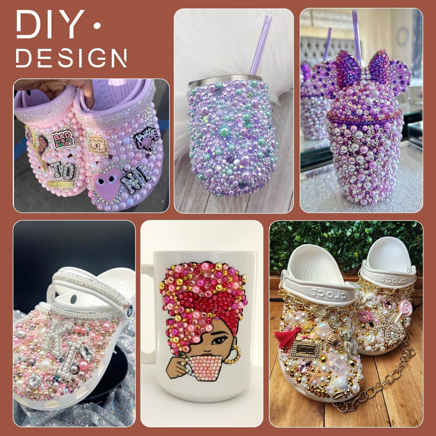 80g Flatback Pearls and Rhinestones for Crafting, Red White Black 3-10mm Resin Rhinestones and Half Pearls for Bedazzling, Nail Art and Dec with 3pcs 10ml B7000 Jewelry Glue, Tweezer and Pickup Pencil