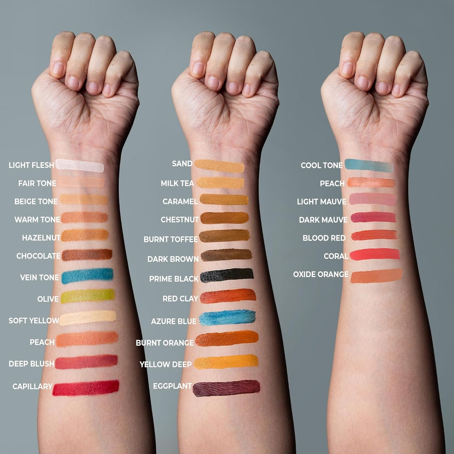 Alcohol Palette Refill Pans - Skin Tones - Warm Tone