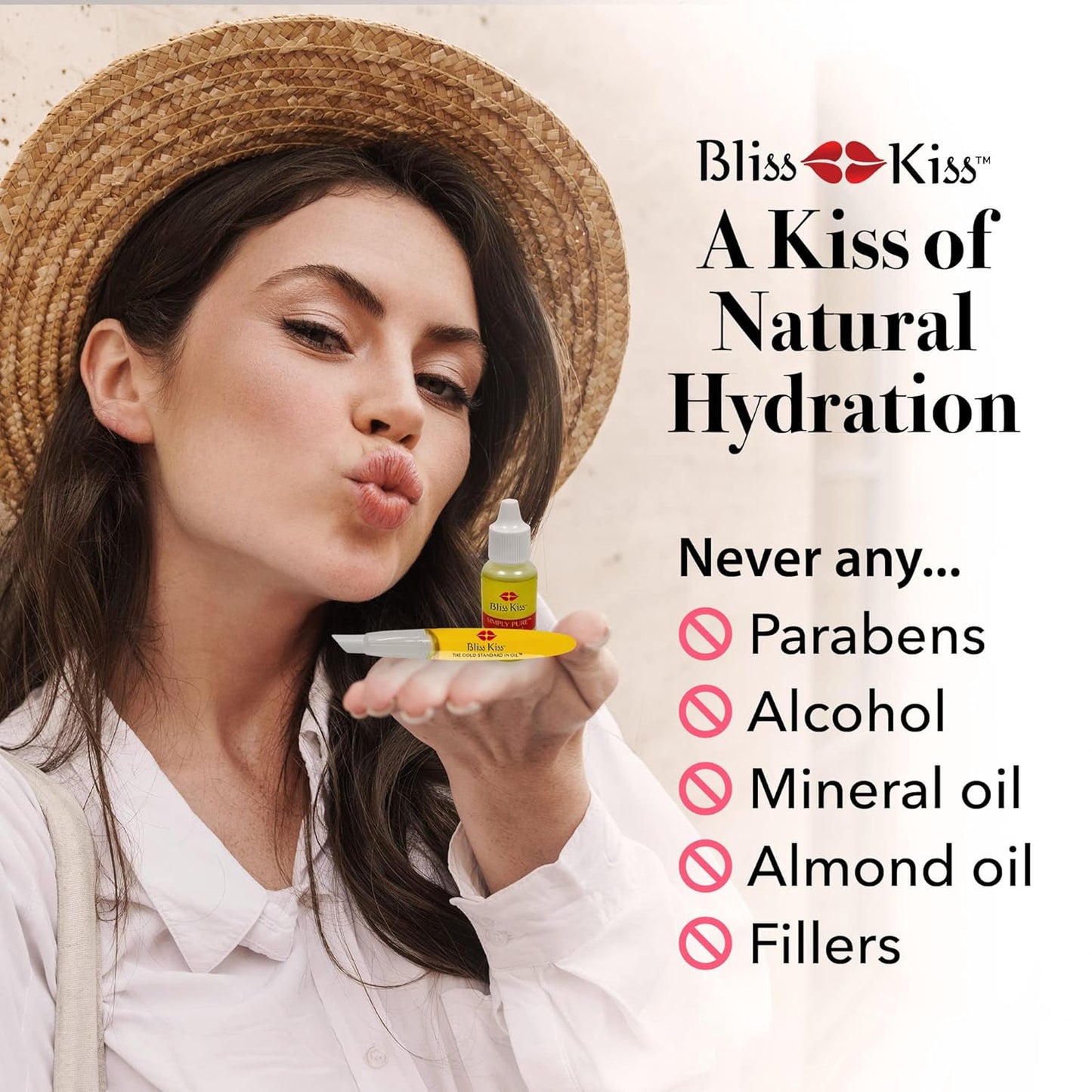 Bliss Kiss Simply Pure Dropper with Refillable Cuticle Squeeze Pen Kit (Crisp, Single Pen)